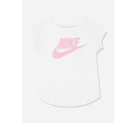 Nike Girls Futura T-Shirt in White - White - 2 - 3 Yrs