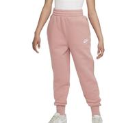 NIKE Girl's G NSW Club FLC HR FTD PNT LBR Pants, RED Stardust/RED Stardust/White, L