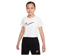 NIKE Girl's G Nsw Crop Tee T Shirt, White, 13 Years UK