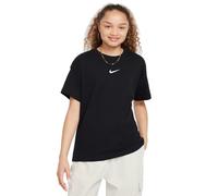 NIKE Girls' G NSW TEE BOY ESSNTL LBR T-Shirt, Black, 146-152 (EU)