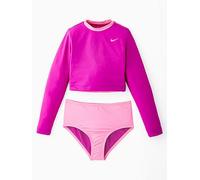 Nike Girls Long Sleeve Crop Set - Pink, Pink, Size Xl Pink