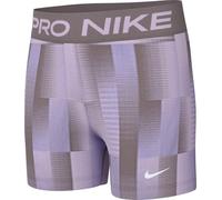 Nike Girl's Np 5In Sport AOP Shorts, Hydrangeas/Taupe Grey/White, S