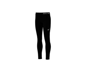 Nike Girl's Performance Tights - Black/Black/Black/White, Large