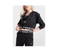 Nike Girls' Pro Crop Full Zip Hoodie Junior - Black 10-12Y