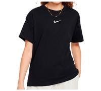 NIKE Girls' G NSW TEE BOY ESSNTL LBR T-Shirt, Black, 134-140