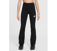 Nike Girls Sportswear High Waisted Flared Leggings, Black/White, Size M Black/White