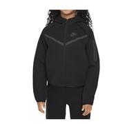Nike Girl's Tch Flc Hd Fz Ls - Pd Jacket, Black/Black/Black, 10/12 Years