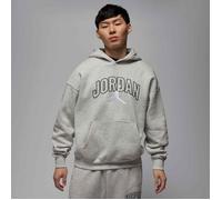 Nike Hoodie Men Grey Jordan Brooklyn Fleece Heather Oversized Hoody Pullover