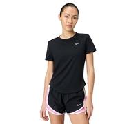 Nike Womens Running Dri-FIT Short Sleeve Top, Black/Reflective Silv, Size M, Women Black/Reflective Silv