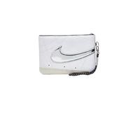 Nike Icon Blazer Wristlet Large Document Wallet Clutch Bag with Metallic Strap Silver
