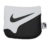 NIKE ICON GOLF MALLET PUTTER HEADCOVER - PLATINUM / WHITE / BLACK