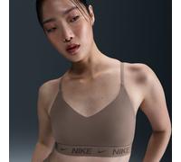 Nike Indy Light-Support Women's Padded Adjustable Sports Bra - Brown - Polyester/Elastane XL