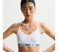 Nike Indy Light-Support Women's Padded Adjustable Sports Bra - White - Polyester/Elastane