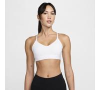 NIKE Indy Light Support Sports Bra - White/Stone Mauve - Size: XL