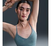 Nike Indy Light-Support Women's Padded Floral Sports Bra - Blue - Polyester/Elastane S