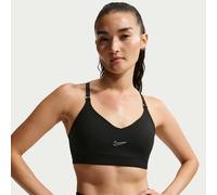 Nike Indy Women's Light-Support Padded Adjustable Sports Bra - Black - Polyester/Elastane XS