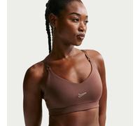 Nike Indy Women's Light-Support Padded Adjustable Sports Bra - Brown - Polyester/Elastane XS