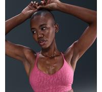 Nike Indy Women's Light-Support Printed Padded Adjustable Sports Bra - Purple - Polyester/Elastane S