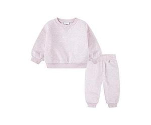 Nike Infant Unisex Essential Crew And Jogger Set, Pink, Size 24 Months Pink