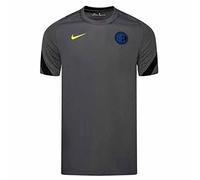 Nike Inter Nk BRT Strk Top Ss Cl T-Shirt - Dark Grey/Black/(Tour Yellow) (No Sponsor-3RD), M