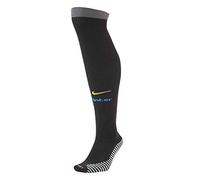 Nike INTER U Stad Otc Sock 3R Socks - Black/Dark Grey/Blue Spark/(Tour Yellow), M