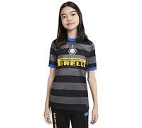 Nike INTER Y Nk Brt Stad Jsy Ss 3R T-Shirt - Dark Grey/(Tour Yellow) (Full Sponsor), M