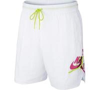 Nike J 7" Jumpman Poolside Short Sport Shorts - White/Cyber/Active Fuchsia, M