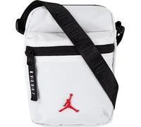 Nike Jordan Airborne Festival Bag - Unisex Crossbody with Zipper Compartments, Adjustable Strap & Compact Everyday Storage, White | Red, S