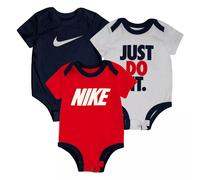 Nike Jordan baby-boys Assorted 3 Pack BodySuit Universityred(56e779-u10)/White 3 Months