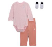 Nike Jordan Baby Essentials Long-Sleeve Bodysuit Boxed Set - Orange - Cotton 6-12M