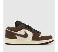 Nike Jordan Beige & Brown Air 1 Low Youth Trainers UK 4 (EU 36½)