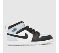 Nike Jordan 1 Mid Younger Kids' Shoes - Black 10