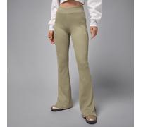 Nike Jordan Brooklyn Essentials Women's Mid-Rise Flared Leggings - Brown - Cotton/Polyester/Elastane XS (UK 4-6)