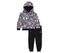 Nike Jordan Brooklyn Fleece Baby (12-24M) Printed Two-Piece Set - Black - Cotton/Polyester 18M
