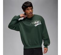 Nike Jordan Brooklyn Fleece Men's Crew-Neck Sweatshirt - Green - Cotton/Polyester M