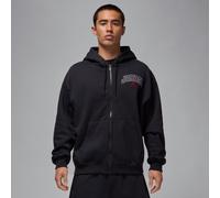 Nike Jordan Brooklyn Fleece Men's Oversized Full-Zip Hoodie - Black - Cotton/Polyester XS