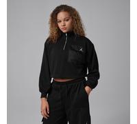 Nike Jordan Brooklyn Fleece Women's 1/4-Zip Hike Mike Top - Black - Fleece XS (UK 4-6)