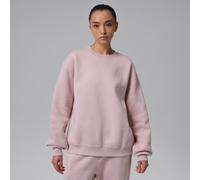 Nike Jordan Brooklyn Fleece Women's Crew-Neck Sweatshirt - Pink - Cotton/Polyester S (UK 8-10)