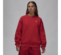 Nike Jordan Brooklyn Fleece Women's Crew-Neck Sweatshirt - Red - Cotton/Polyester XXL (UK 24-26)