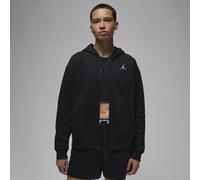 Nike Jordan Brooklyn Fleece Women's Full-Zip Hoodie - Black - Cotton/Polyester XS (UK 4-6)