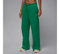 Nike Jordan Brooklyn Fleece Women's Open-Hem Trousers - Green - Cotton/Polyester