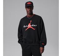 Nike Jordan Brooklyn Men's Fleece Crewneck Sweatshirt - Black - Cotton/Polyester M