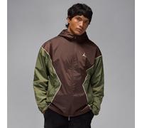 Nike Jordan Brooklyn Men's Hooded Draft Jacket - Brown - Nylon S