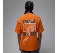 Nike Jordan Brooklyn Men's Oversized Graphic T-Shirt - Orange - Cotton XS