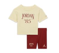 Nike Jordan Brooklyn Mini Me Baby (12-24M) Bike Shorts Set - Red - Cotton 24M