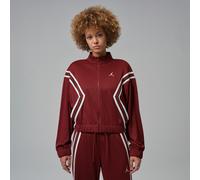 Nike Jordan Brooklyn Women's Full-Zip Tracksuit Jacket - Red - Polyester/Elastane XXL (UK 24-26)