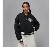 Nike Jordan Brooklyn Women's Therma-FIT Varsity Jacket - Black - Polyester S (UK 8-10)