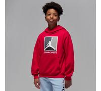 Nike Jordan Essentials Older Kids' Fleece Baseline Pullover Hoodie - Red - Cotton M