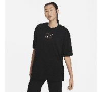 Nike Jordan Essentials Women's Short-Sleeve Graphic T-Shirt - Black - Cotton L (UK 16-18)