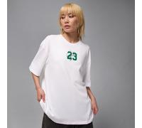 Nike Jordan Essentials Women's Short-Sleeve Graphic T-Shirt - White - Cotton M (UK 12-14)